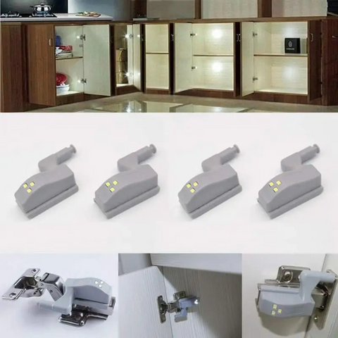 SET 4 LUCES PARA BISAGRAS PILA INCLUIDA